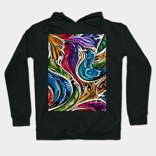 Discover Aotearoa's Cultural Tapestry: Authentic Maori Art in Vibrant Illustrations Hoodie